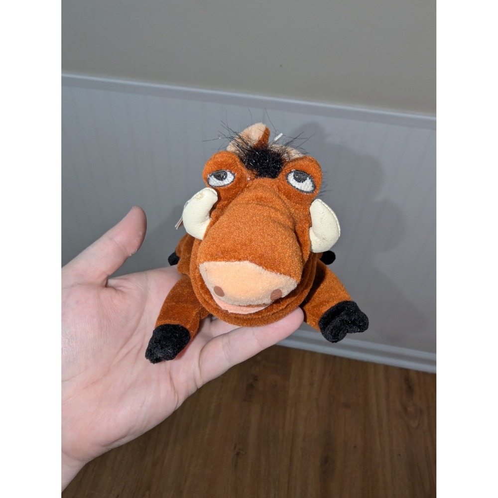 The Disney Store Lion King "Pumbaa" 8" Bean Bag Plush Stuffed Animal Toy 90s NWT